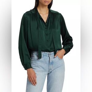 DÔEN Judith Silk Tieneck Blouse